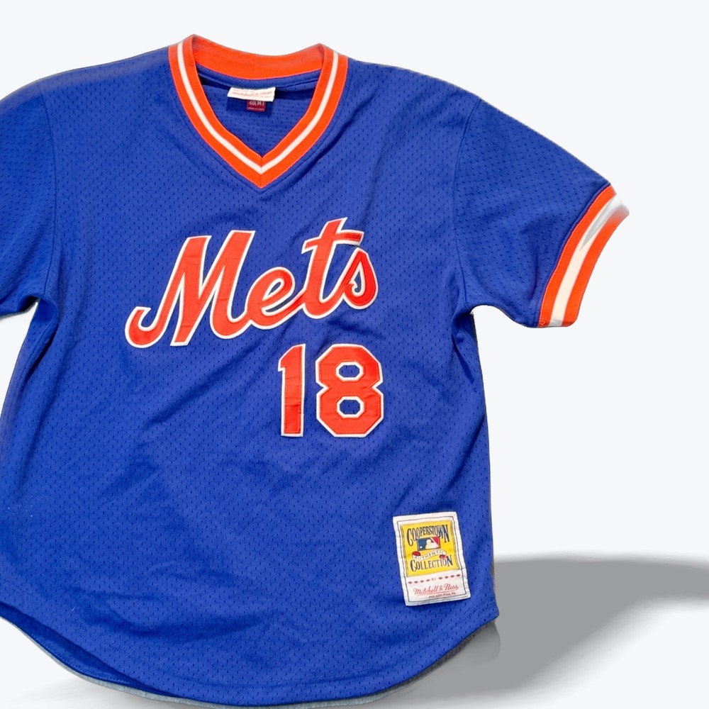 Mitchell & Ness New York Mets 1986 Darryl Strawberry Jersey Blue Mesh Mens 40 M